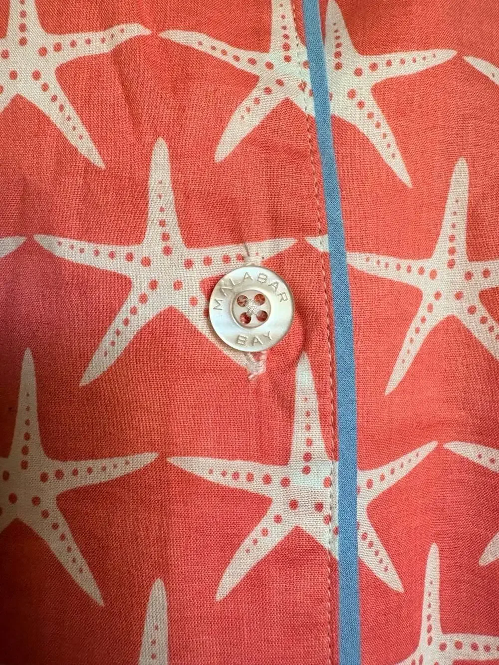 Malabar Bay Pink Starfish Print Cotton Pajama Set Ladies Size Small NWOT - Picture 4 of 12